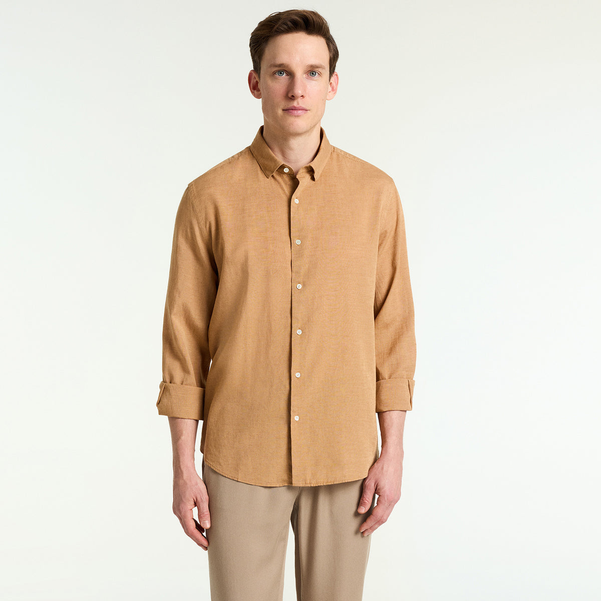 TECH LINEN SHIRT MALE SHIRT | BLUEMINT