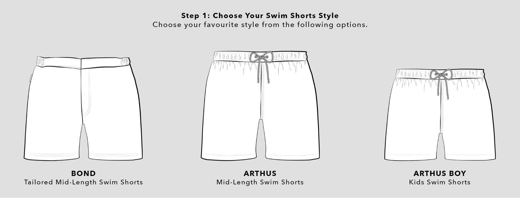 customised swim shorts