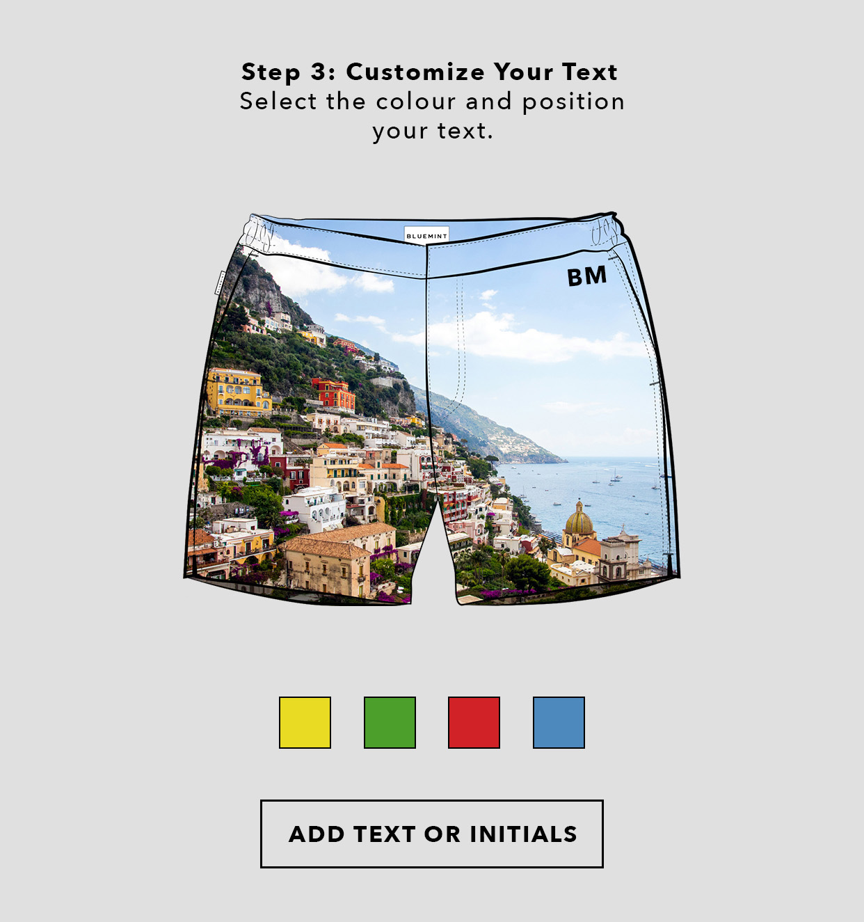 customised swim shorts