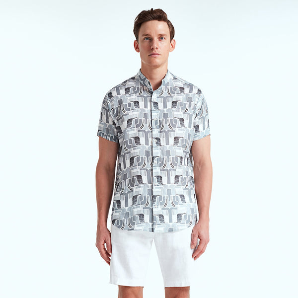 Bluemint eric short sleeve printed shirt