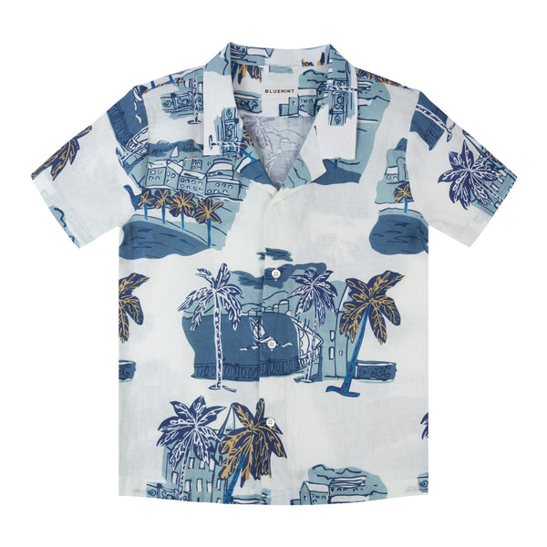 Bluemint peter printed çocuk gömlek