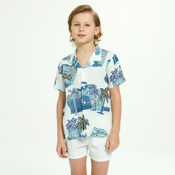 Bluemint peter printed çocuk gömlek