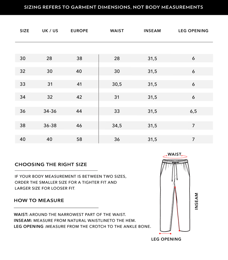 Size Chart 2