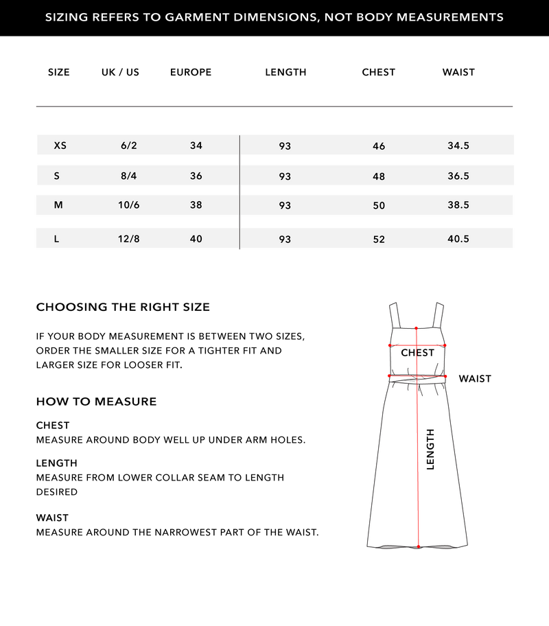 Size Chart 1