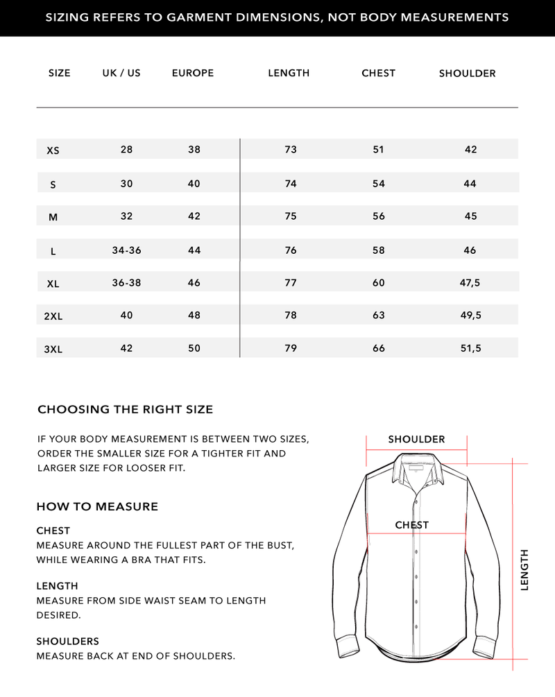 Size Chart 1