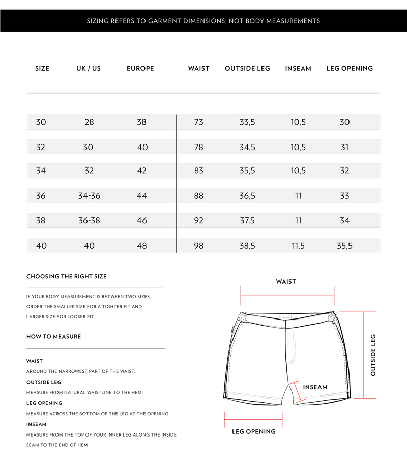 Size Chart 1