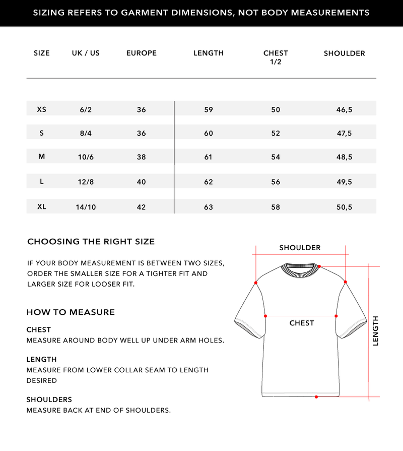 Size Chart 1