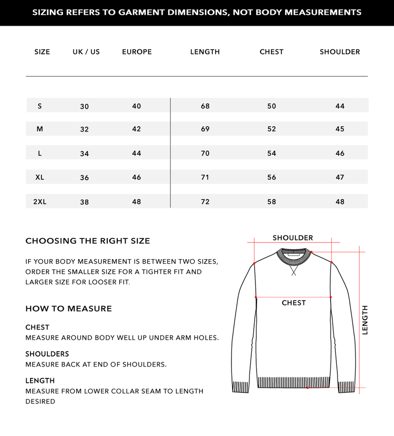 Size Chart 1