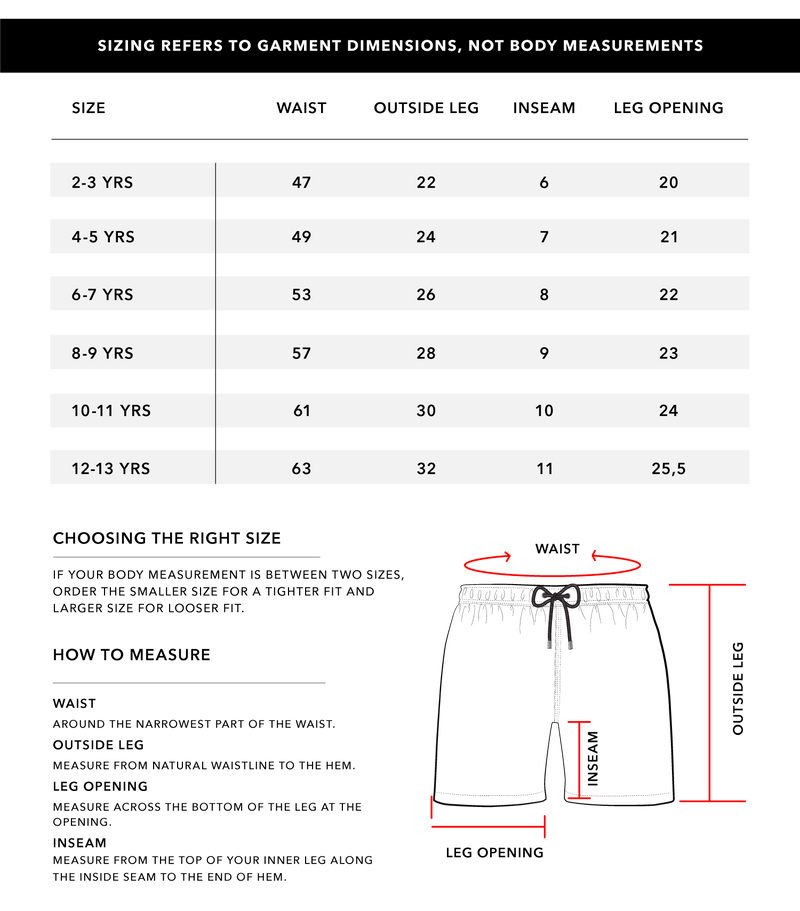 Size Chart 1