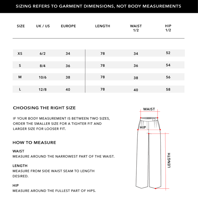 Size Chart 1
