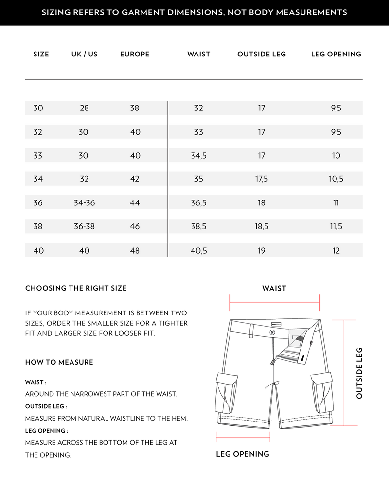 Size Chart 2