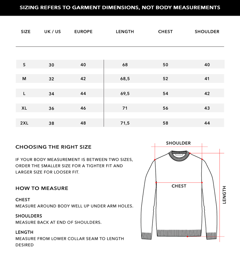 Size Chart 1