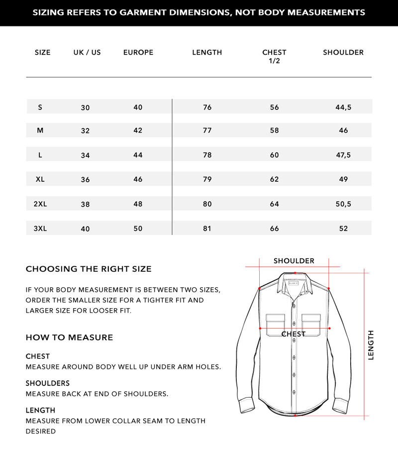 Size Chart 1