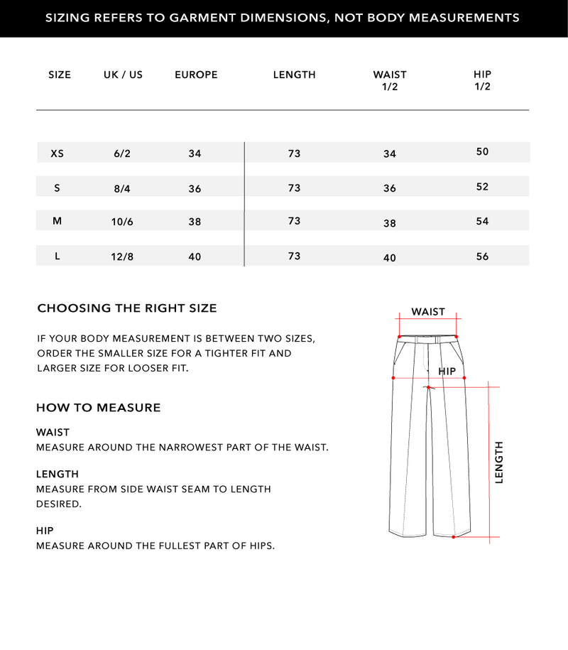 Size Chart 1