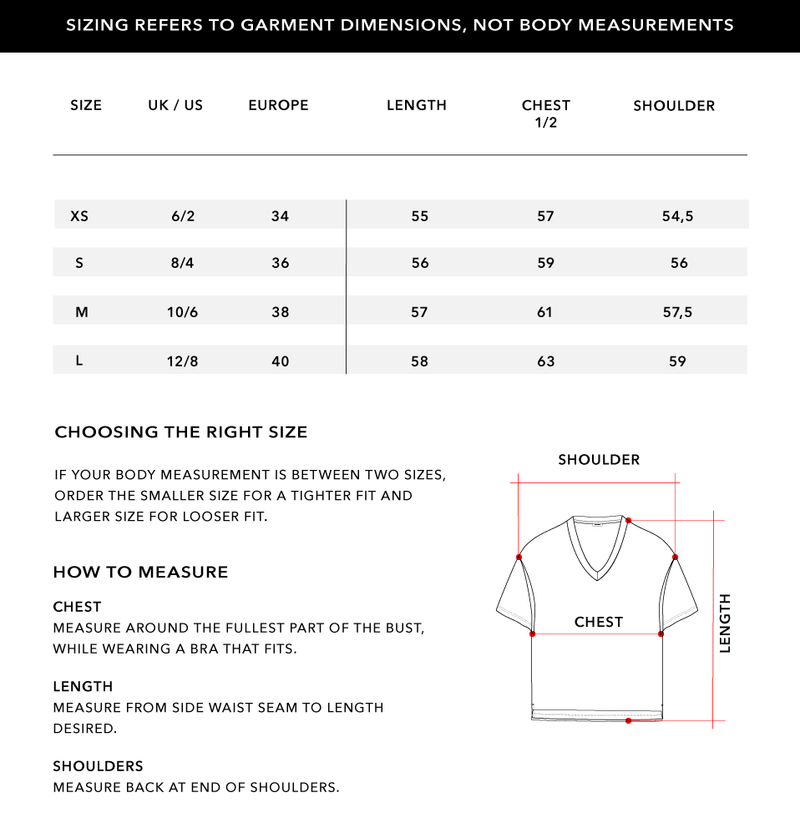 Size Chart 1