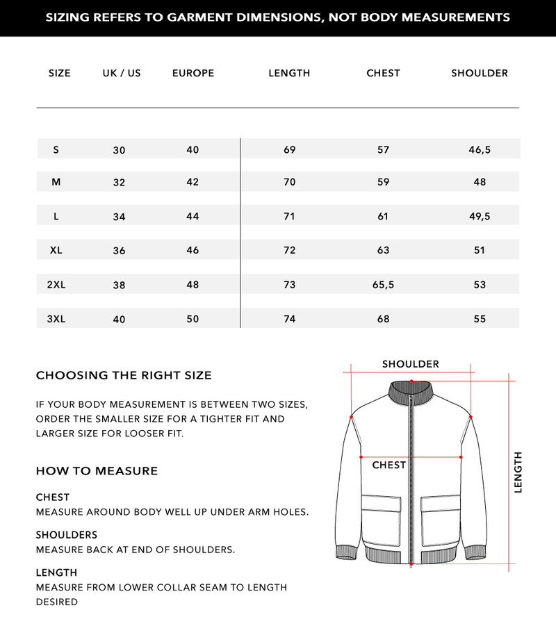 Size Chart 1
