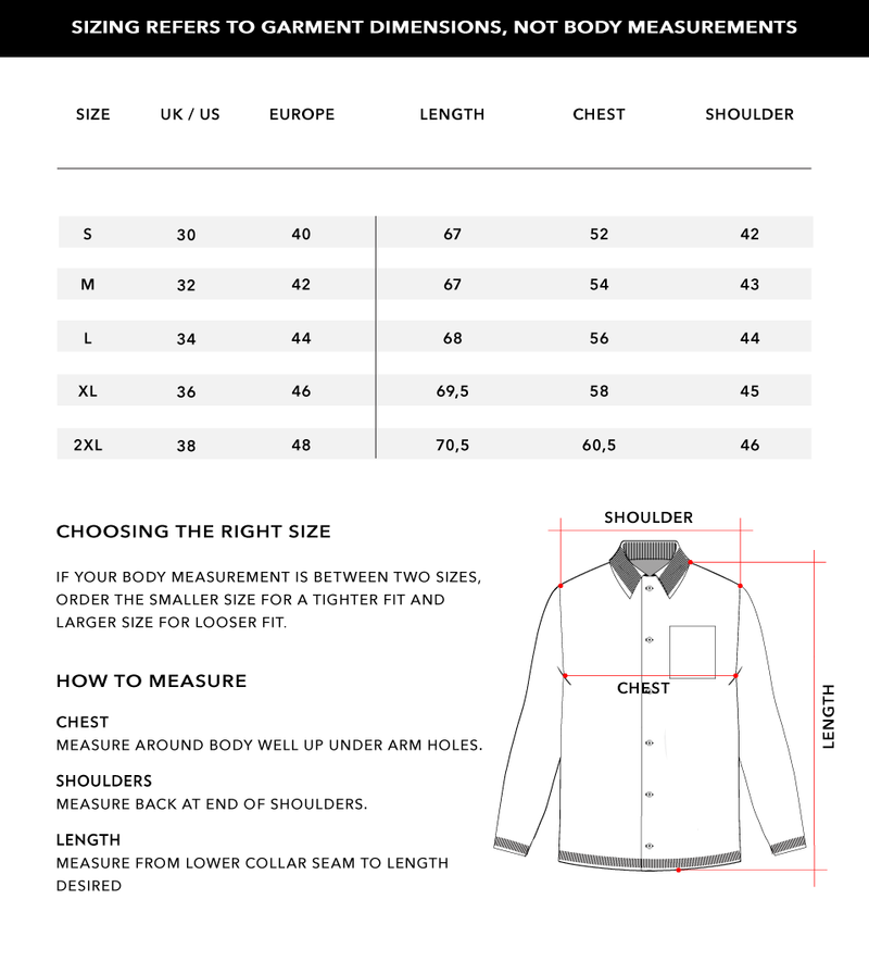 Size Chart 1