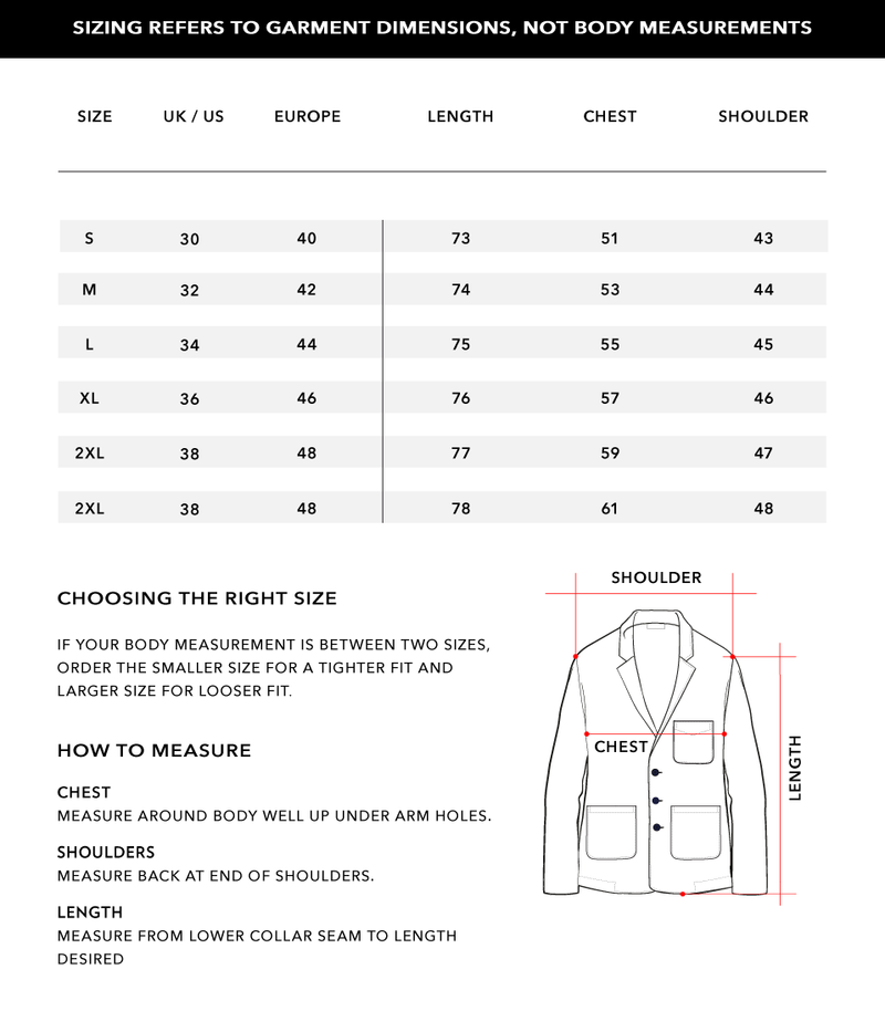 Size Chart 1