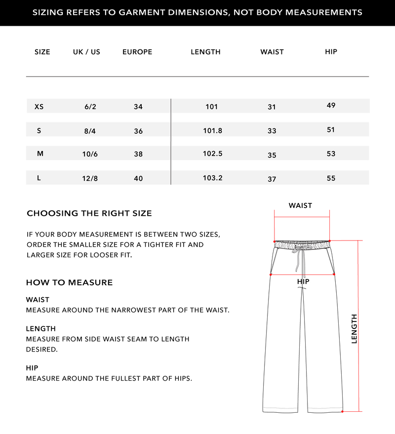 Size Chart 1