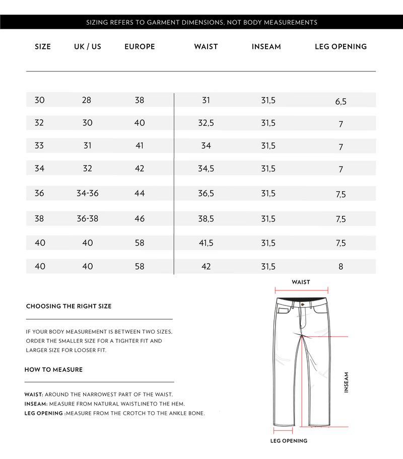 Size Chart 2
