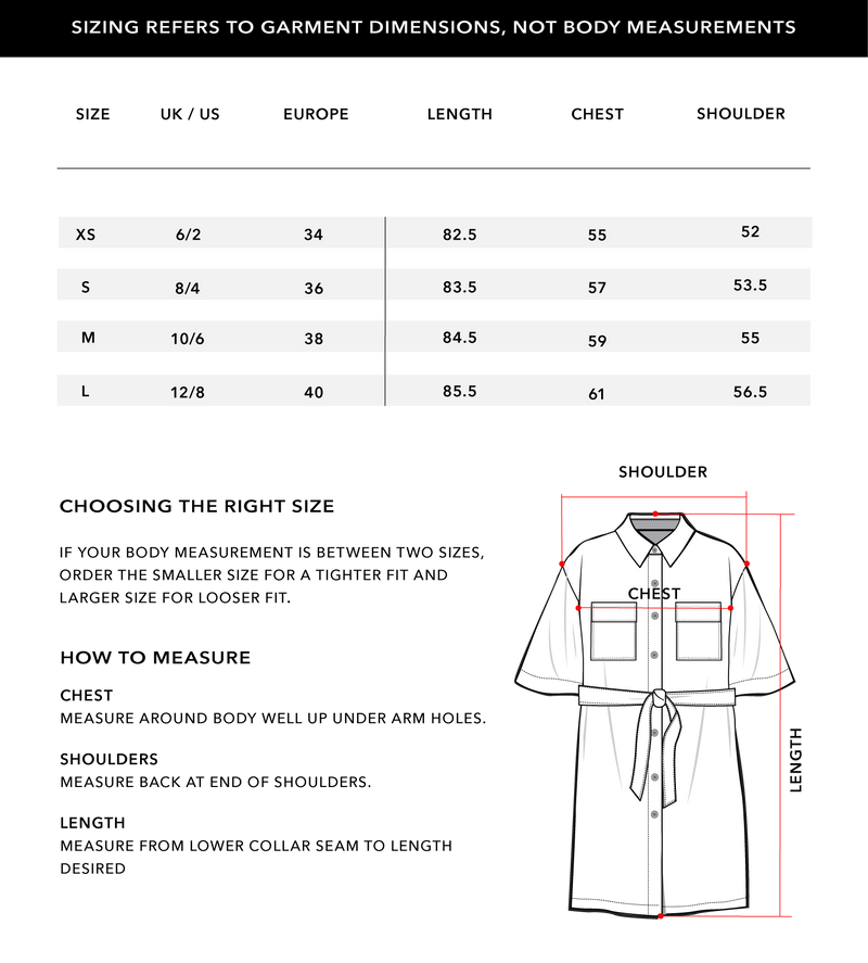 Size Chart 1