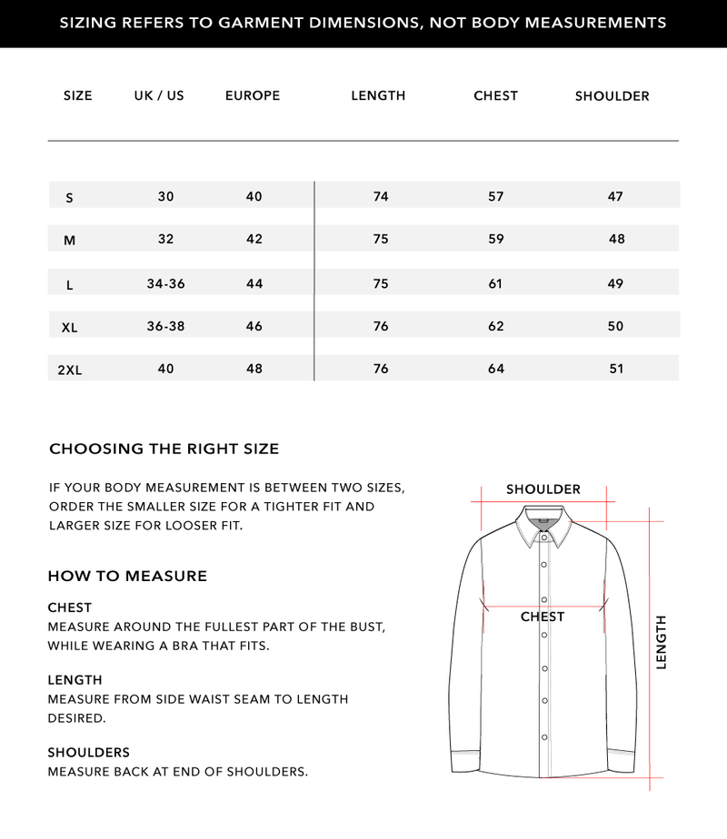 Size Chart 1
