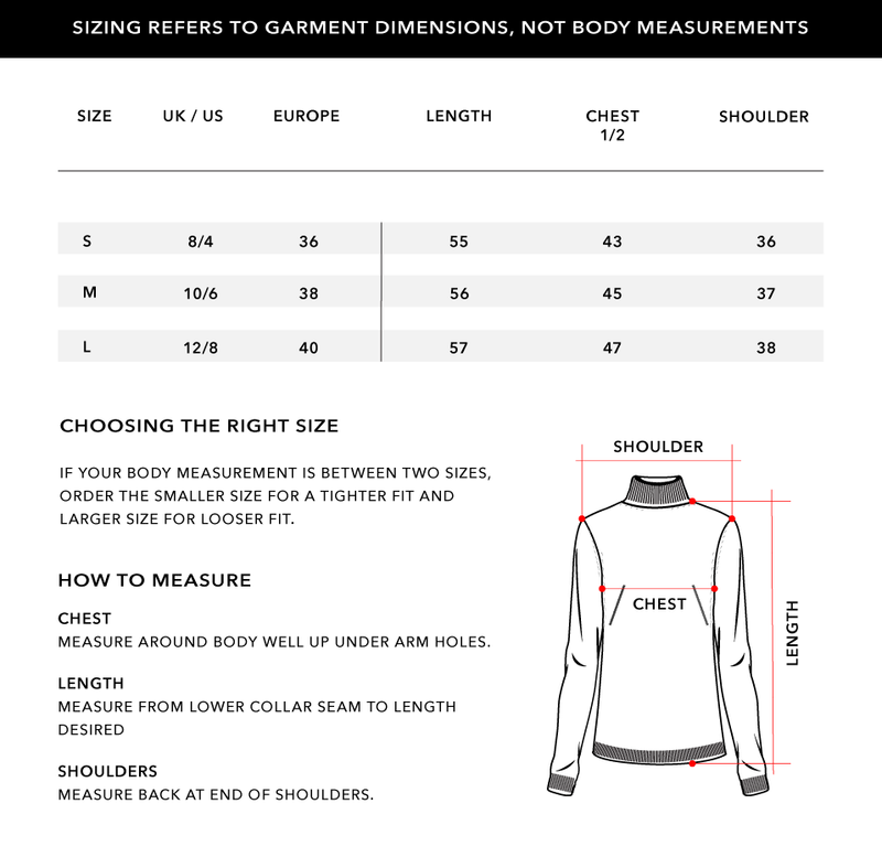 Size Chart 1