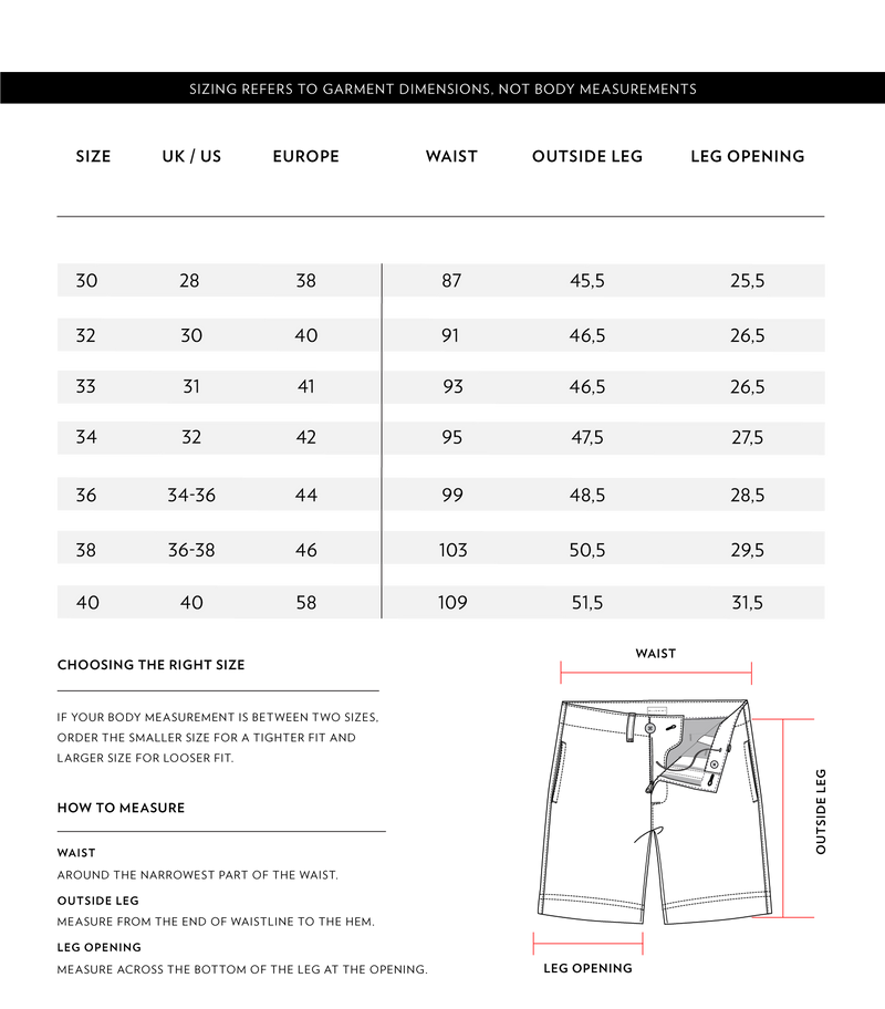 Size Chart 1