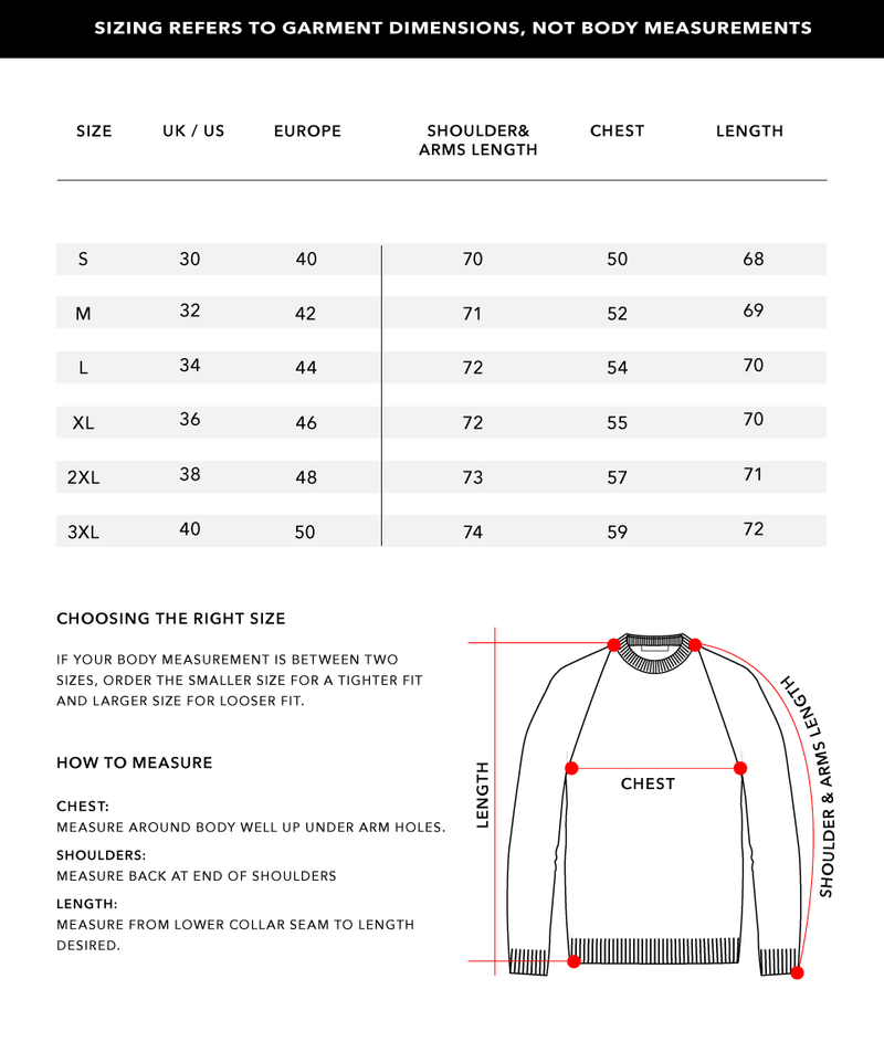 Size Chart 1