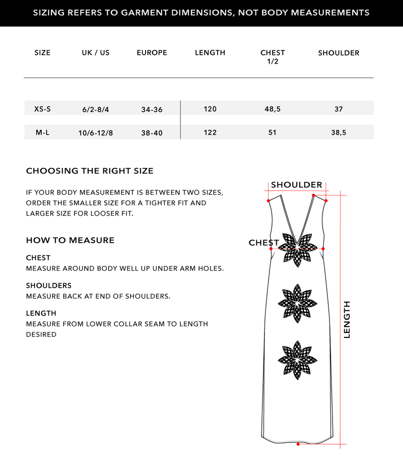 Size Chart 1