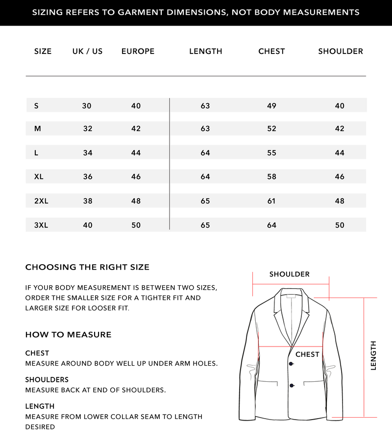 Size Chart 1