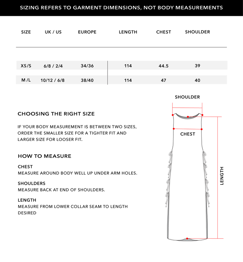Size Chart 1
