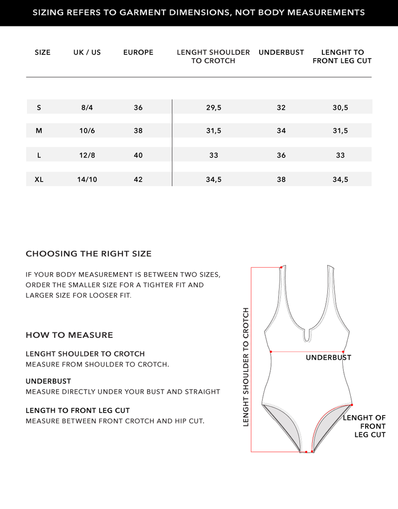 Size Chart 1