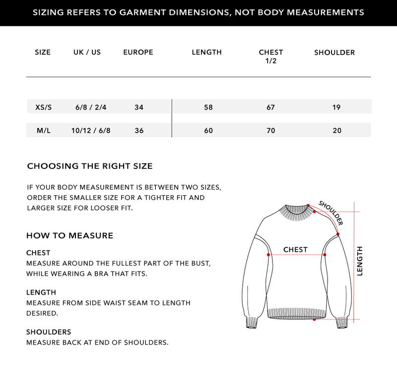 Size Chart 1