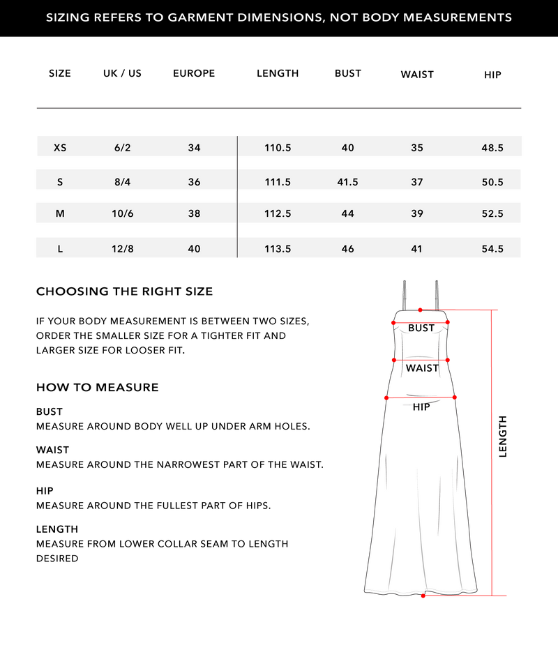 Size Chart 1