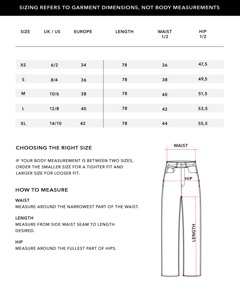 Size Chart 1