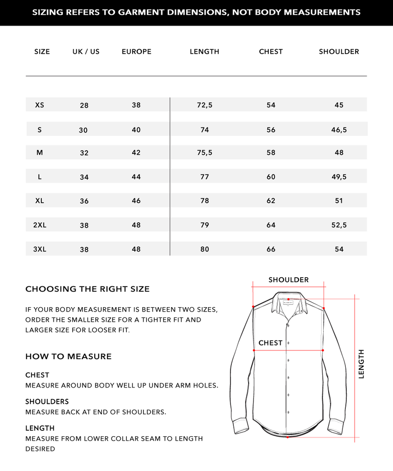 Size Chart 1