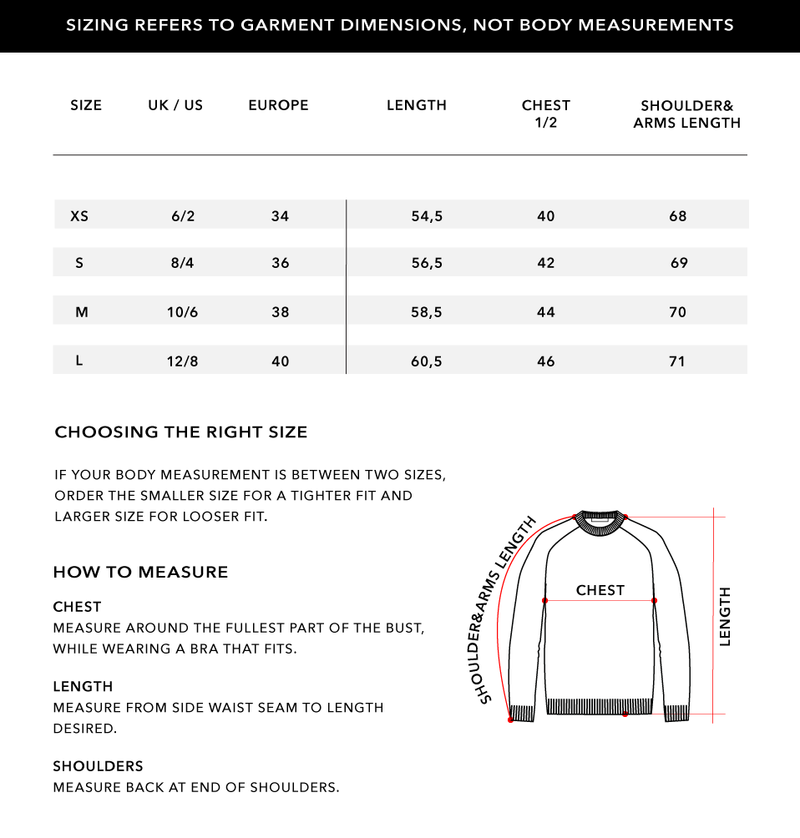 Size Chart 1