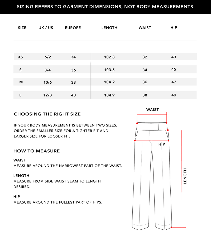 Size Chart 1