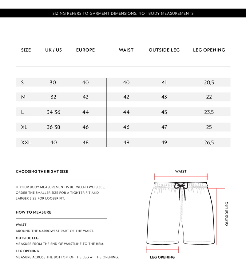 Size Chart 1
