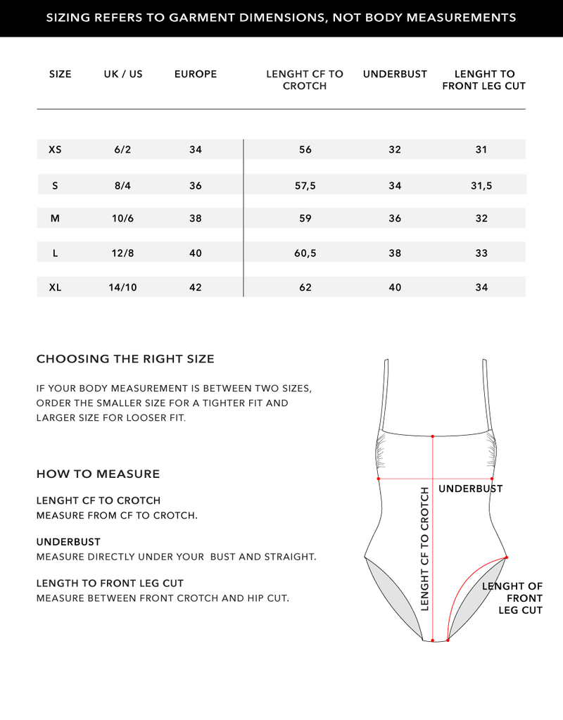 Size Chart 1