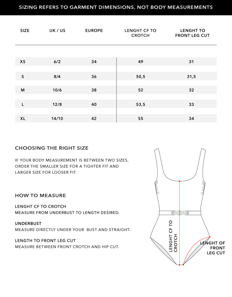 Size Chart 1