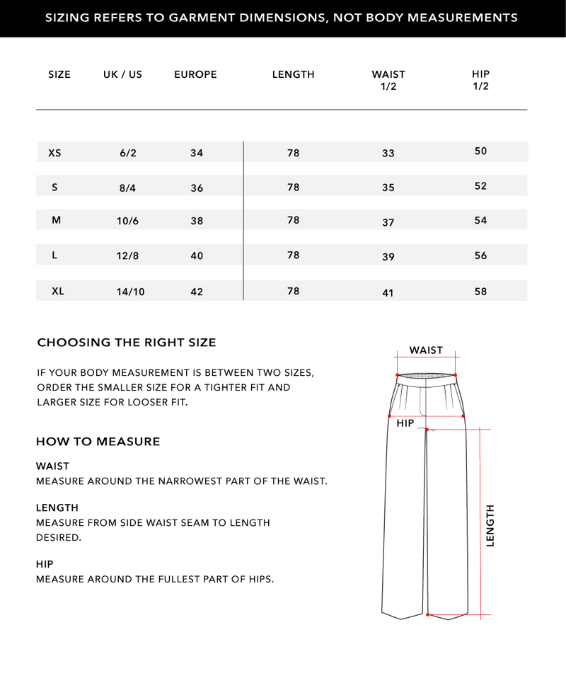 Size Chart 1