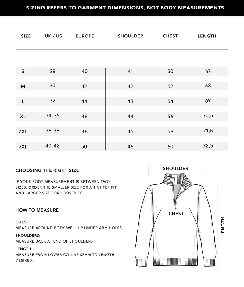 Size Chart 1
