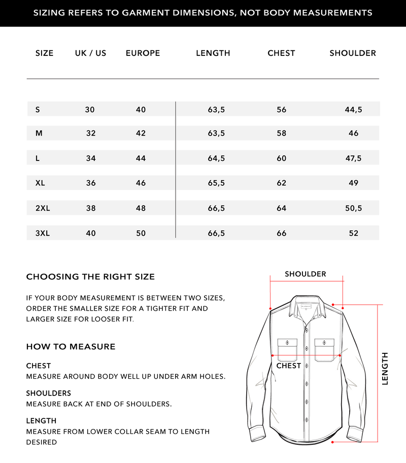 Size Chart 1