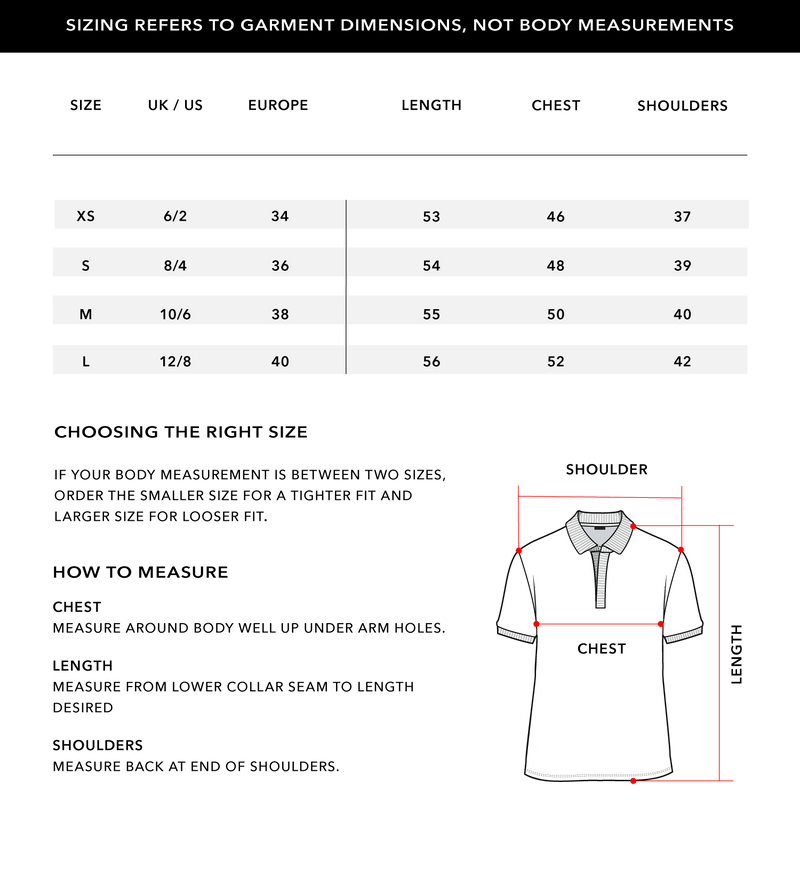 Size Chart 1