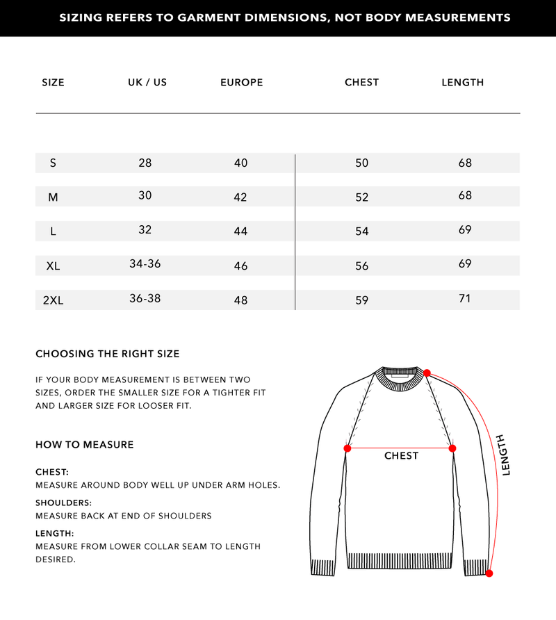 Size Chart 1