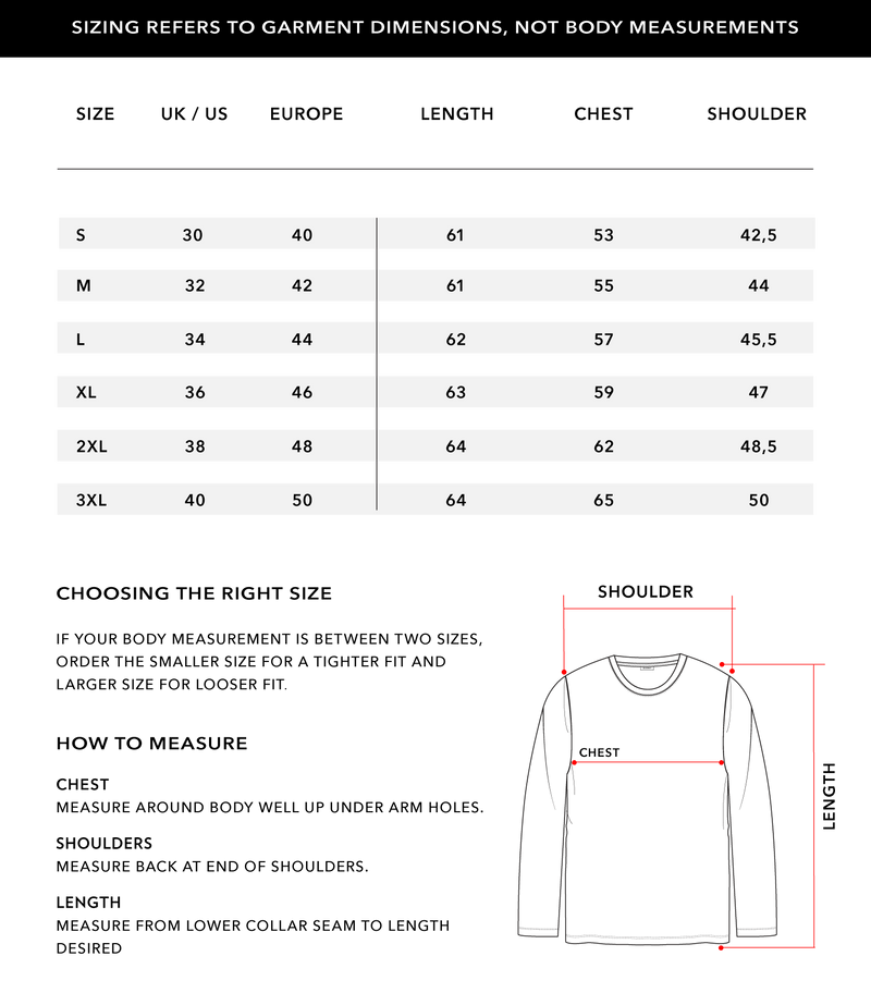 Size Chart 1