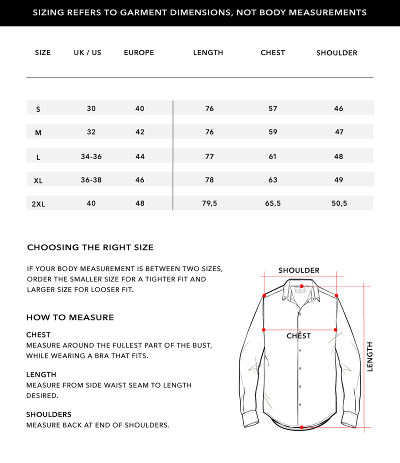 Size Chart 1