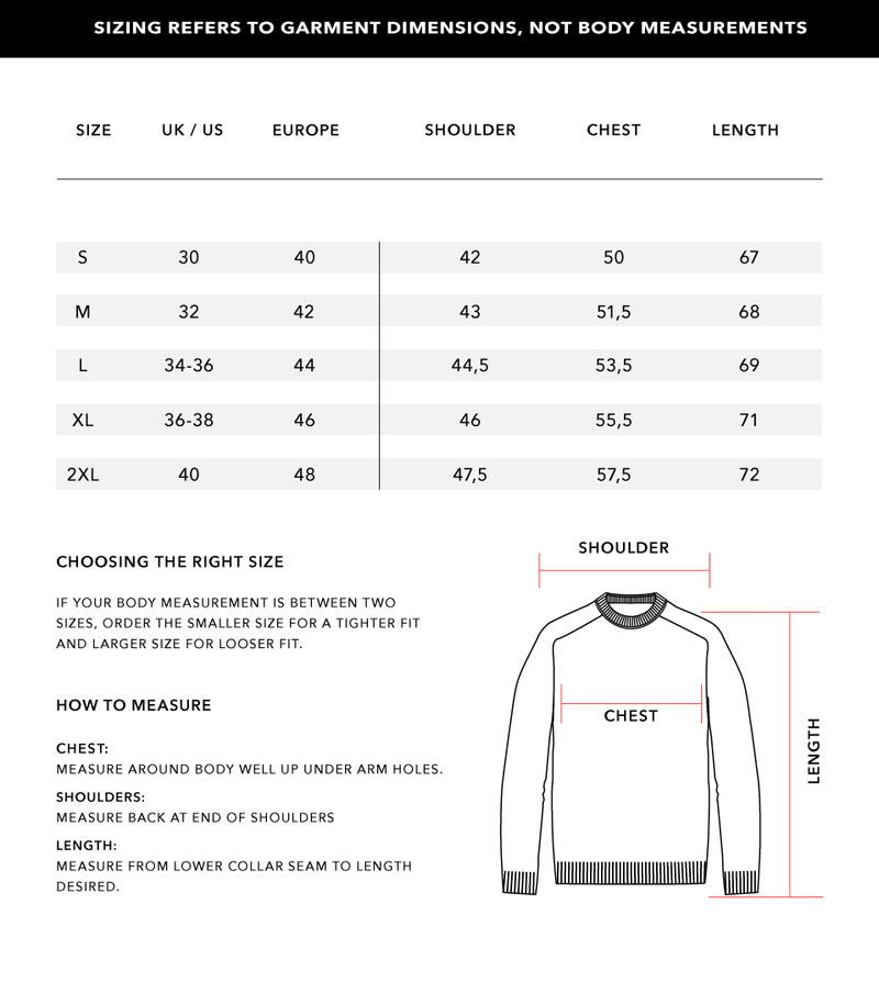 Size Chart 1